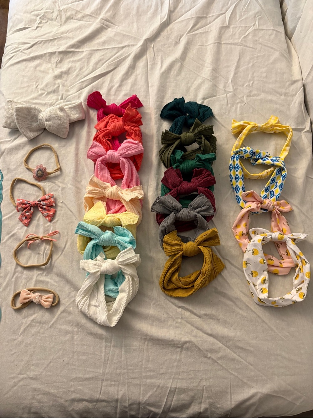 22 Infant Bow Headband Set - Multicolor Assortment